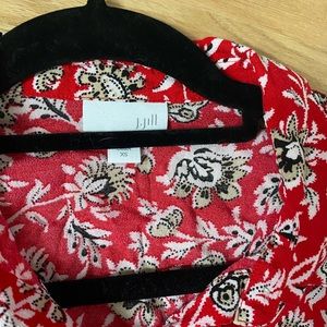 J-Jill blouse red with flowers